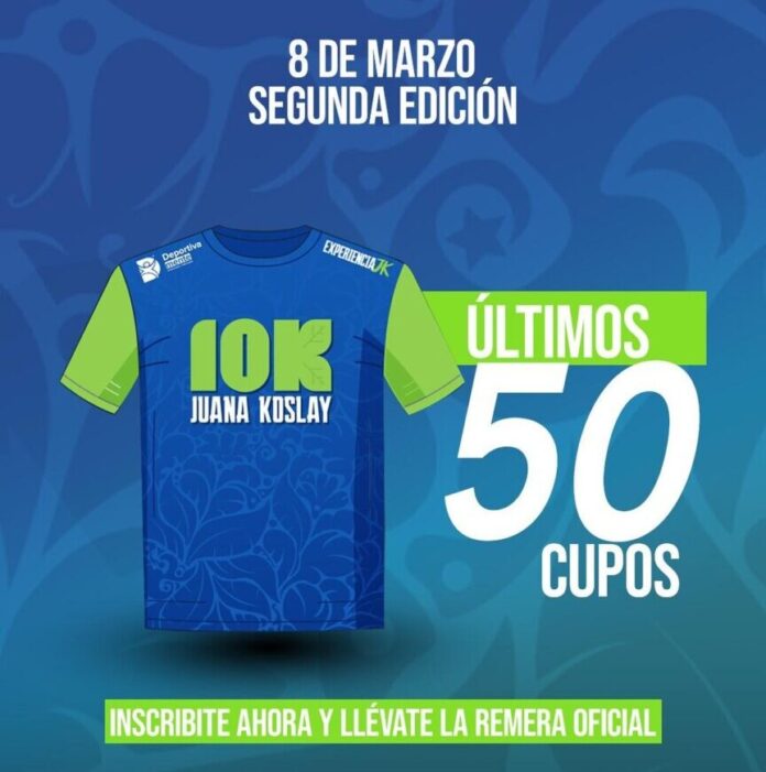10K Juana Koslay 2026: últimos cupos para la segunda edición