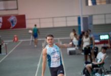 Luciano Ferrari logró récord argentino indoor en largo en Cochabamba