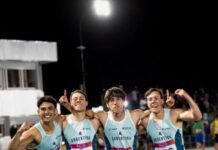 ¡Oro! Argentina gana la posta 4×100 del Sudamericano U23 en Santa Fe