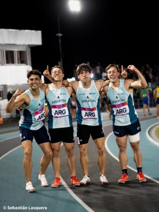 Argentina gana la posta 4x100 del Sudamericano U23: Castro Ceriani, Mondino y los mellizos Villegas